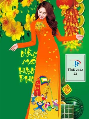 Vải Áo Dài Tết Hoa Mai AD TTAD 2852 31